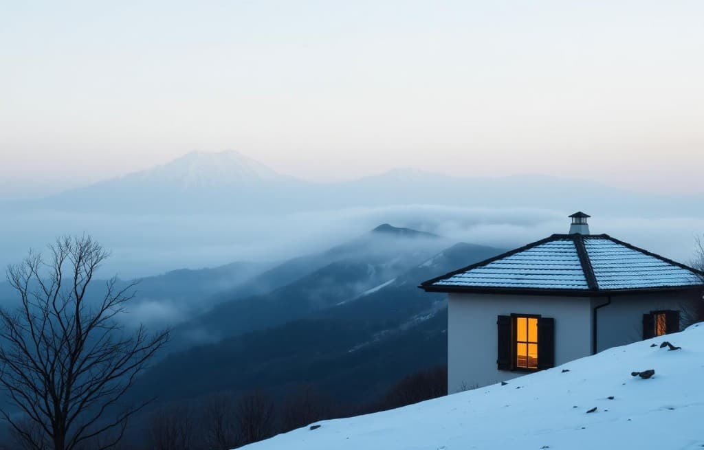 Brume matinale sur les remparts du Cirque de Cilaos en janvier, atmosphère feutrée
